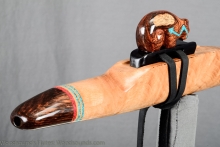 Black Oak Burl Native American Flute, Minor, Mid G-4, #K12F